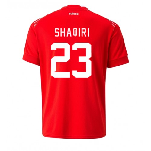 Schweiz Xherdan Shaqiri #23 Hemmatröja VM 2022 Kortärmad